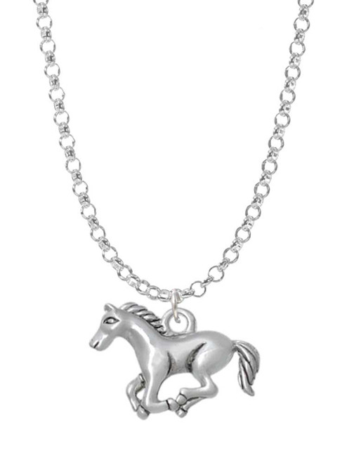 Running Horse - 2 Sided Charm Necklace