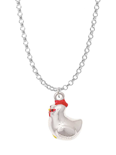 Chicken 3-D Charm Necklace