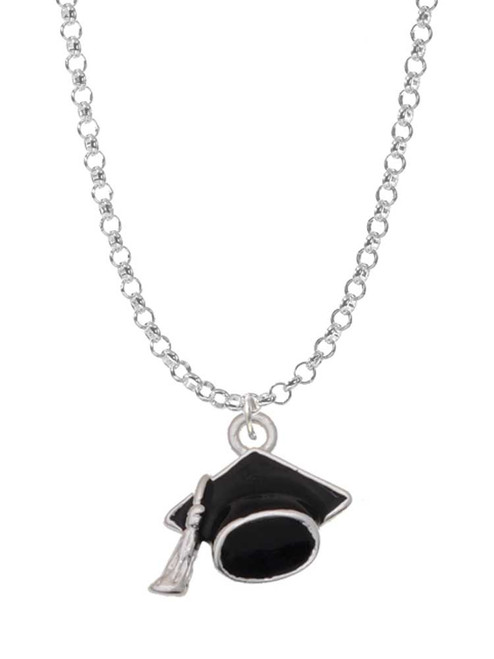3-D Graduation Hat Charm Necklace