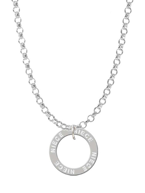 Niece Eternity Ring Charm Necklace