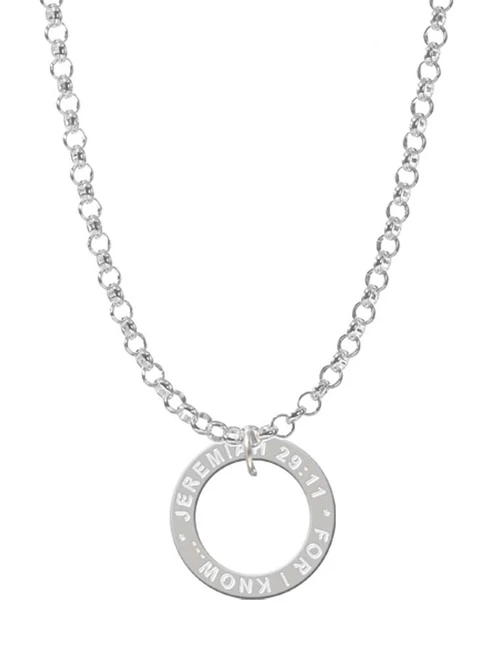 Jeremiah 29:11 Eternity Ring Charm Necklace
