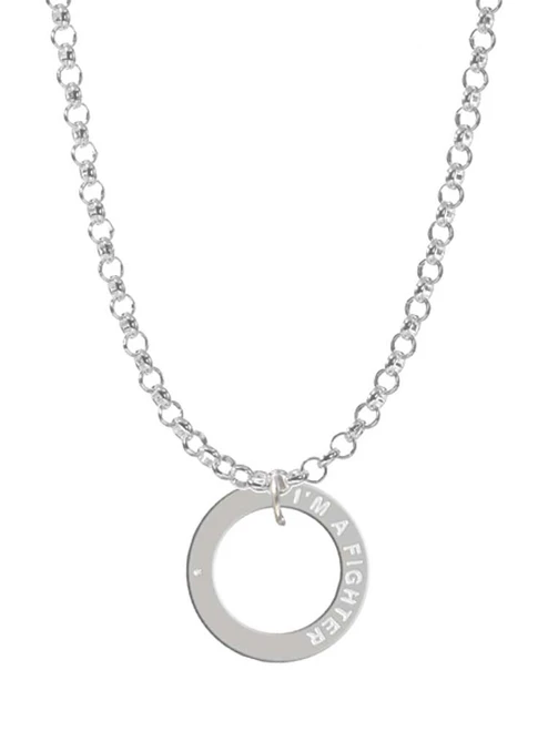 I'm A Fighter Eternity Ring Charm Necklace