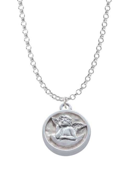 Raphael Angel - Round Seal Charm Necklace