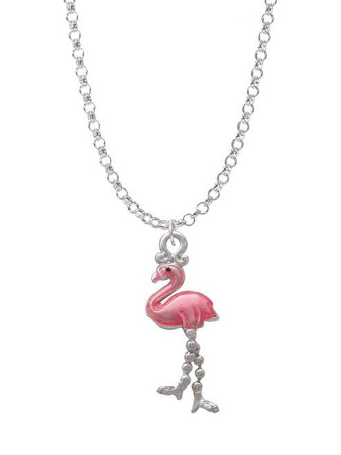 Flamingo with Dangle Legs Charm Necklace