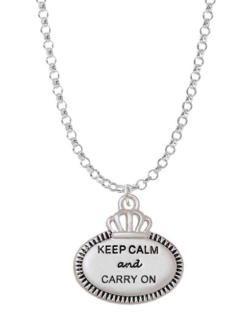 Keep Calm and Carry On Charm Necklace