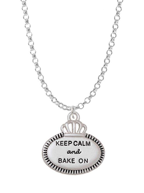 Keep Calm and Bake On Charm Necklace