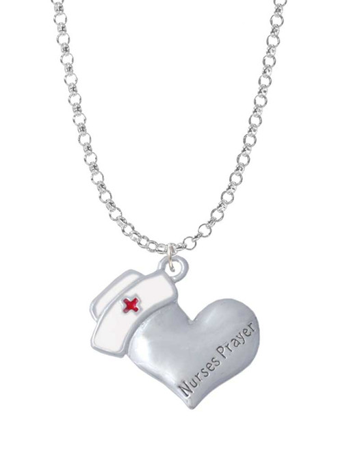 Nurse's Prayer Heart - Lord Guide Charm Necklace