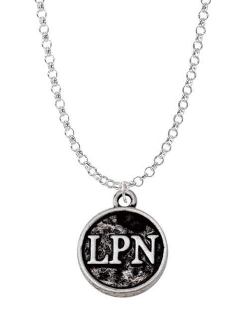 Nurse Caduceus Seal - LPN Charm Necklace