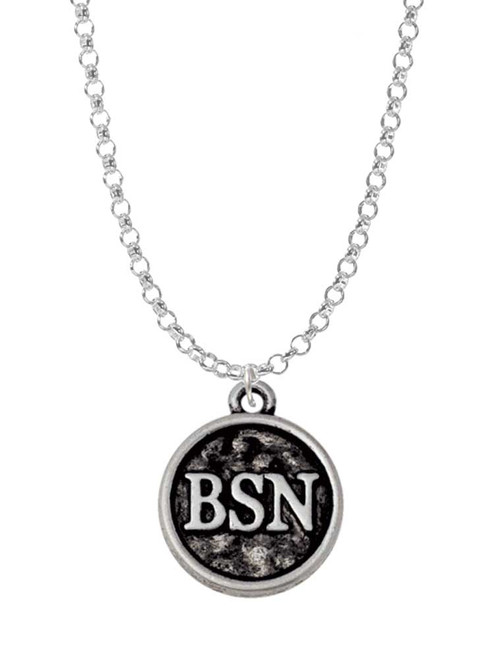 Nurse Caduceus Seal - BSN Charm Necklace