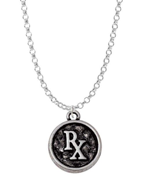 Medical Caduceus Seal - Rx Charm Necklace