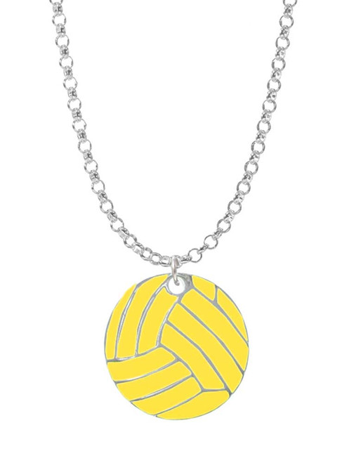 3/4'' Enamel Water Polo Ball Charm Necklace