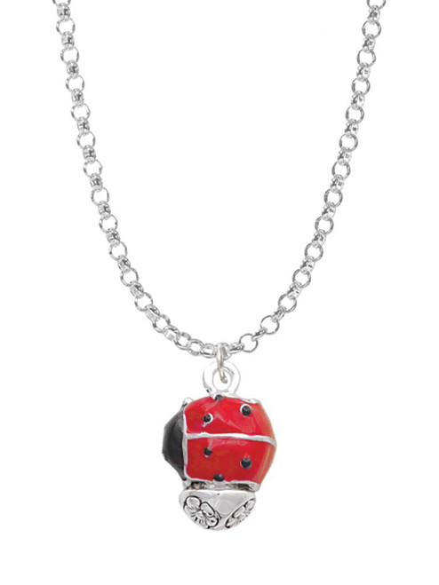 Red Ladybug Spinner Charm Necklace