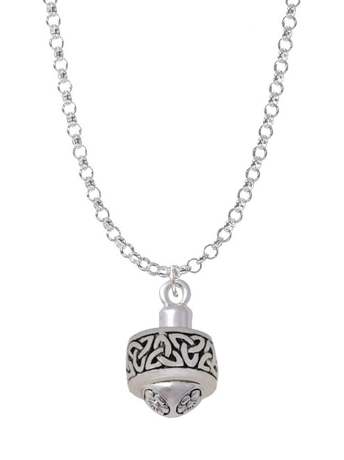 Celtic Knot Trinity Band Spinner Charm Necklace