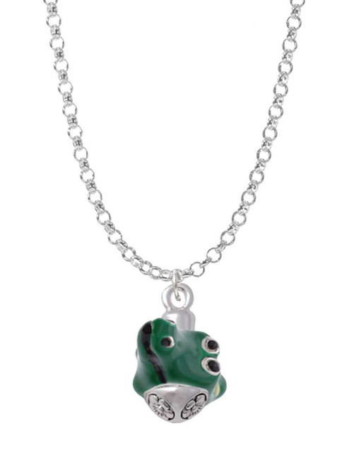 Enamel Alligator Spinner Charm Necklace