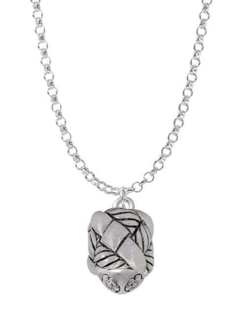 Antiqued Woven Rope Spinner Charm Necklace