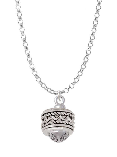 Zig Zag with Braid Spinner Charm Necklace