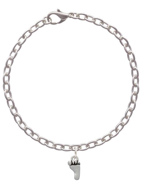 Small Bare Feet Charm Bracelet