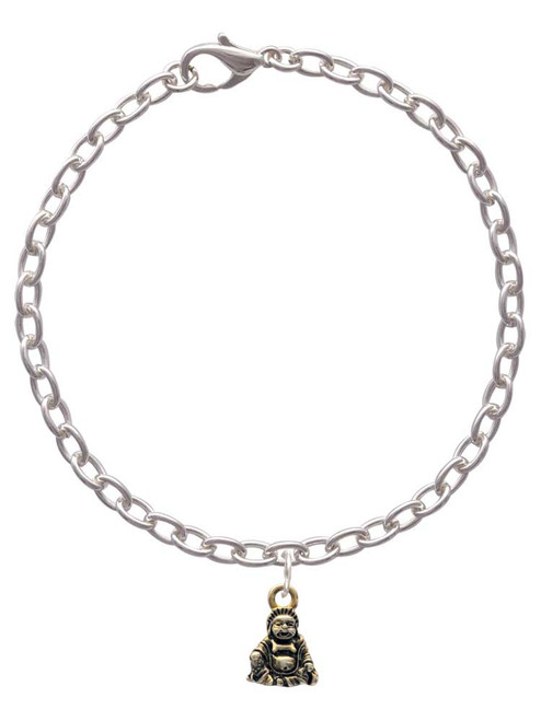 Mini Gold Tone Buddha Charm Bracelet