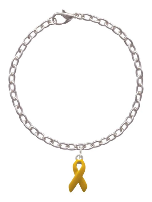 Yellow Ribbon Charm Bracelet
