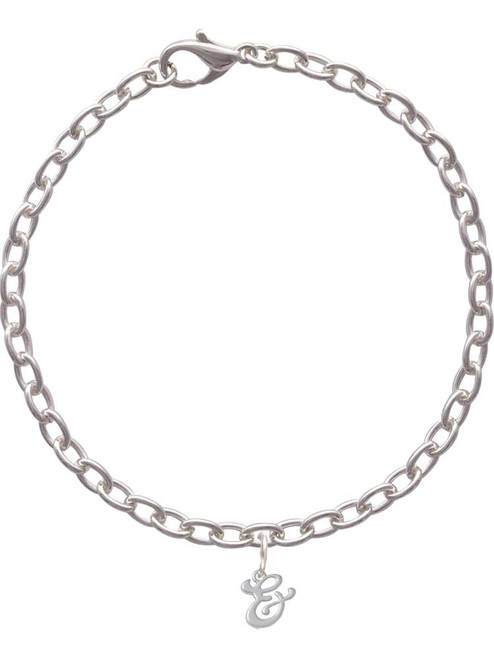 Mini Gelato Script Initial - & - Charm Bracelet