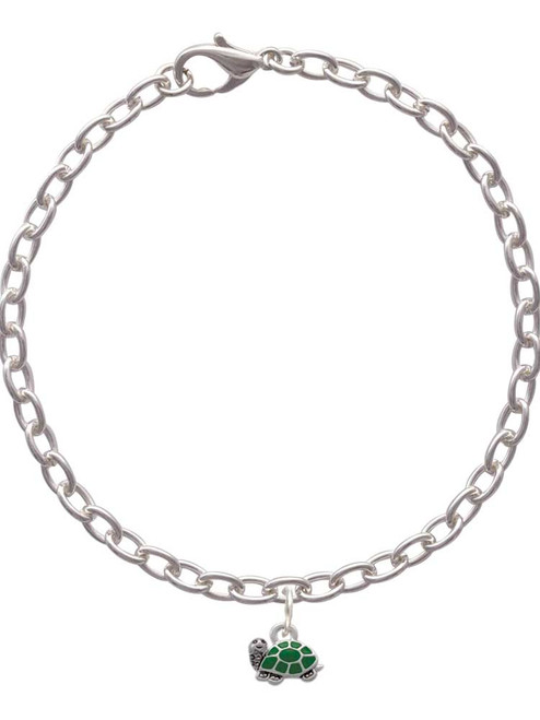 Mini Green Turtle - Side Charm Bracelet
