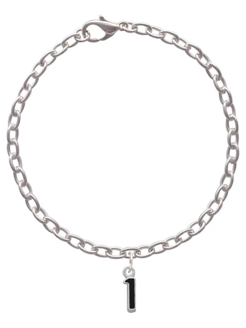 Black Number - 1 Charm Bracelet