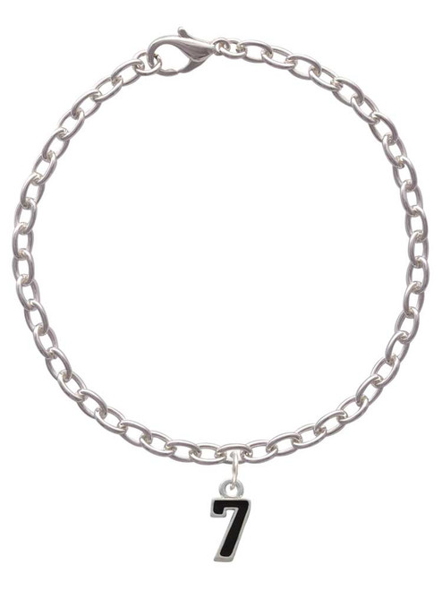 Black Number - 7 Charm Bracelet
