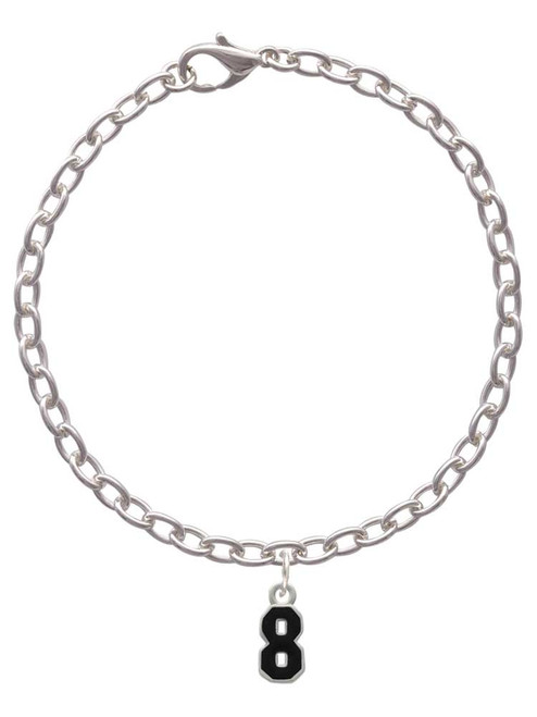 Black Number - 8 Charm Bracelet