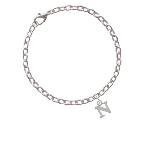 Small Greek Letter - Nu - Charm Bracelet