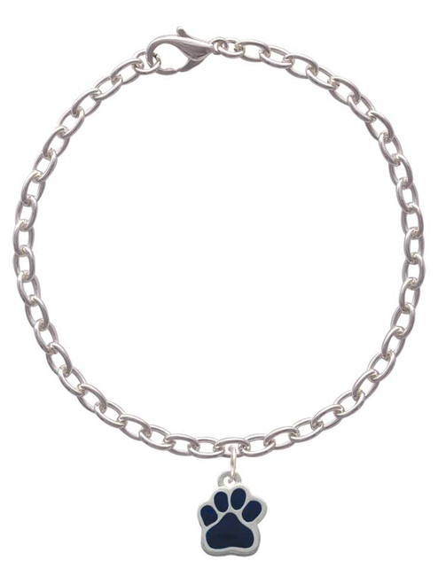 Small Navy Blue Paw Charm Bracelet