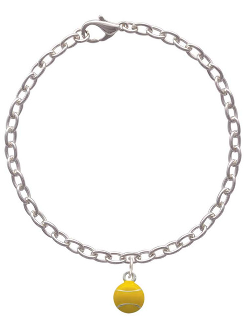 Mini Enamel Tennis Ball Charm Bracelet
