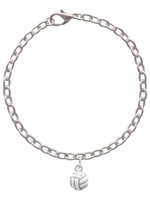 Mini Enamel Volleyball Charm Bracelet