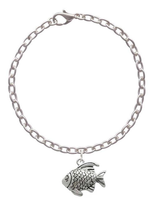 Antiqued Fish Charm Bracelet