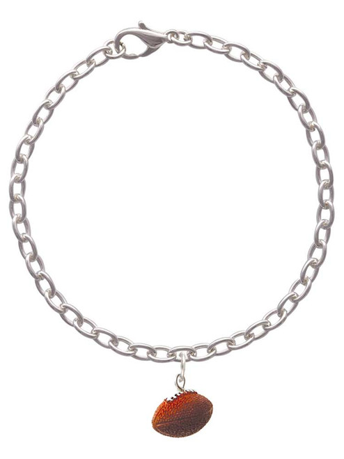 Resin Football Charm Bracelet