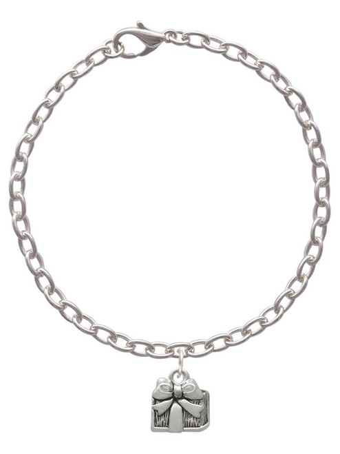 Small Antiqued Present Charm Bracelet