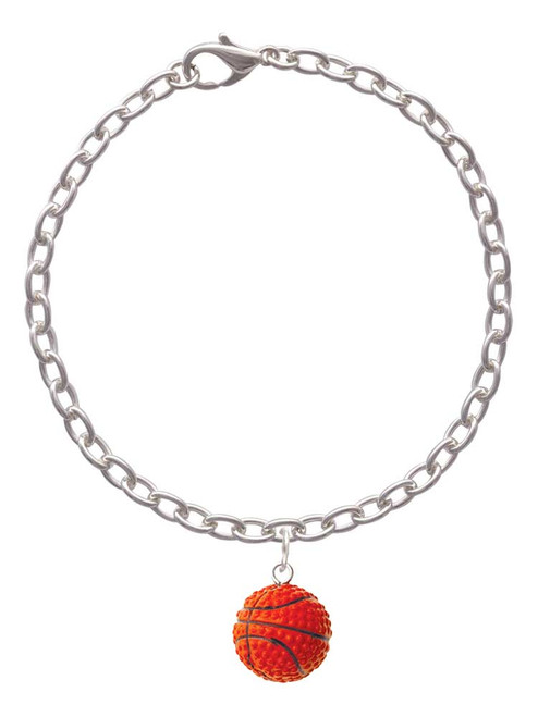 Resin Basketball Charm Bracelet