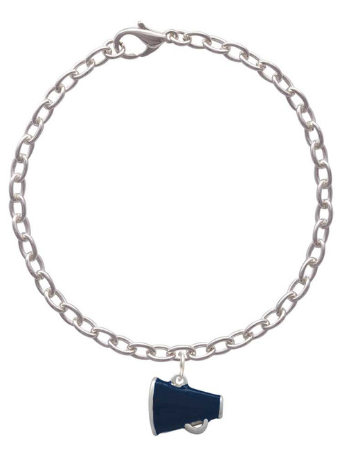 Small Navy Blue Megaphone Charm Bracelet
