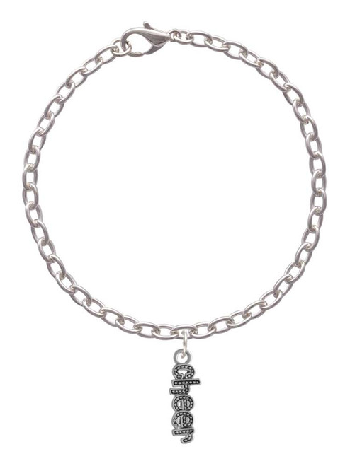 Beaded ''Cheer'' Charm Bracelet