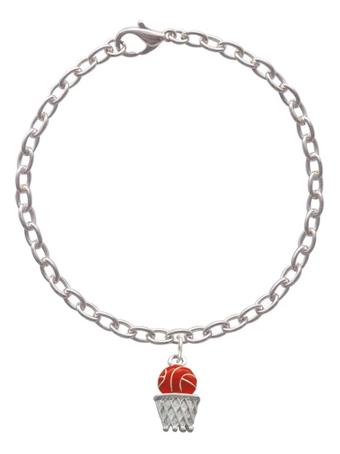 Basketball - Over Hoop Charm Bracelet