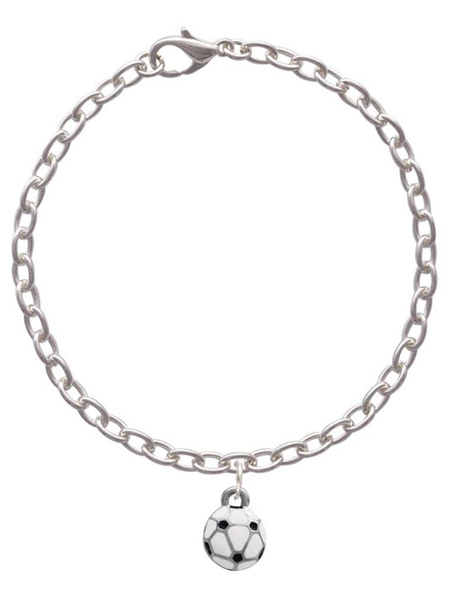 Mini Soccer ball - Two Sided - Charm Bracelet