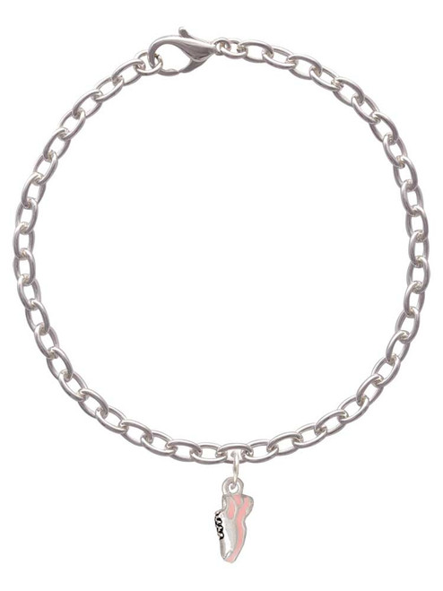 Mini Pink Running Shoe Charm Bracelet