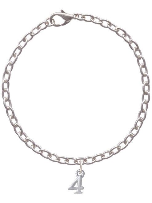 Small Number - 4 - Charm Bracelet