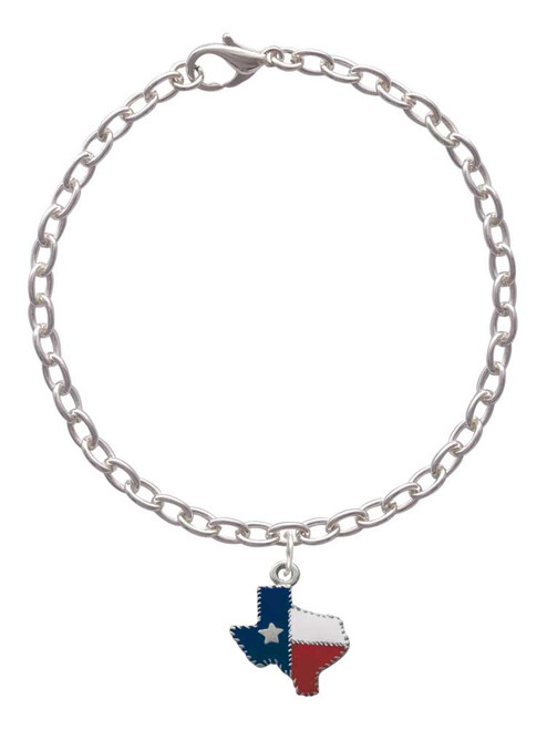 Texas with Rope Border Charm Bracelet
