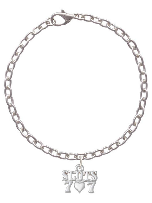 Slots with Heart and Lucky 7s Charm Bracelet