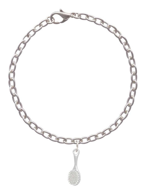 3-D Hair Brush Charm Bracelet