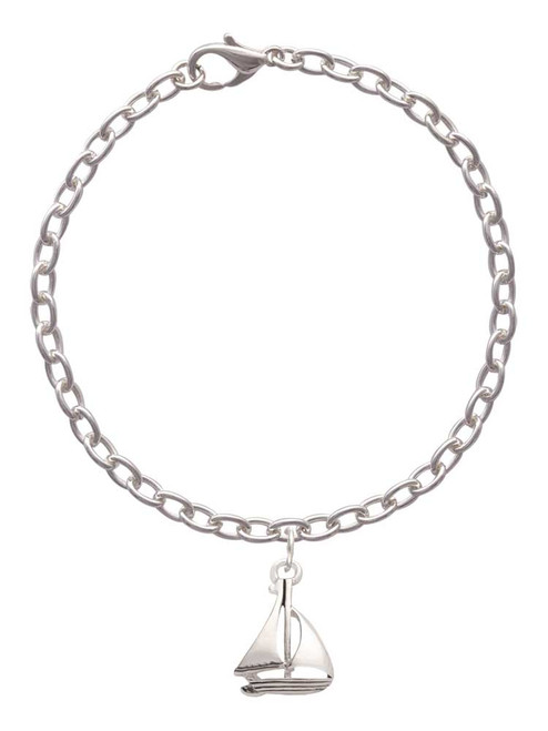 Antiqued Sailboat Charm Bracelet