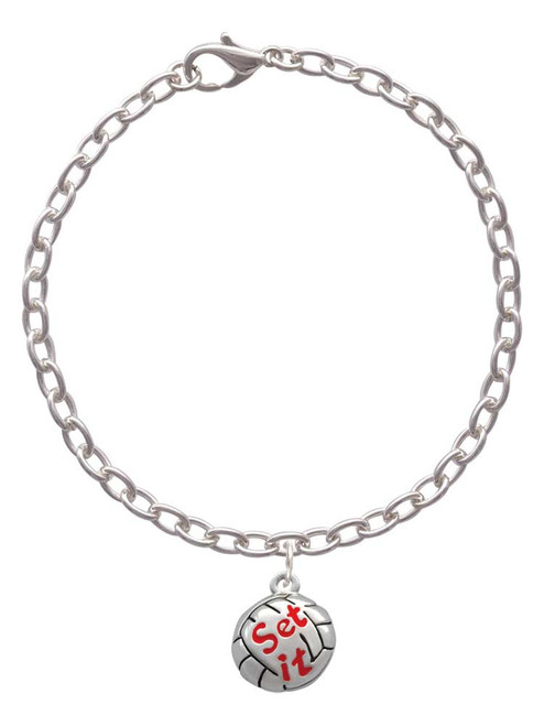 Volleyball - ''Set It'' Charm Bracelet