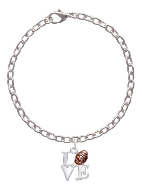 Love with Football Charm Bracelet