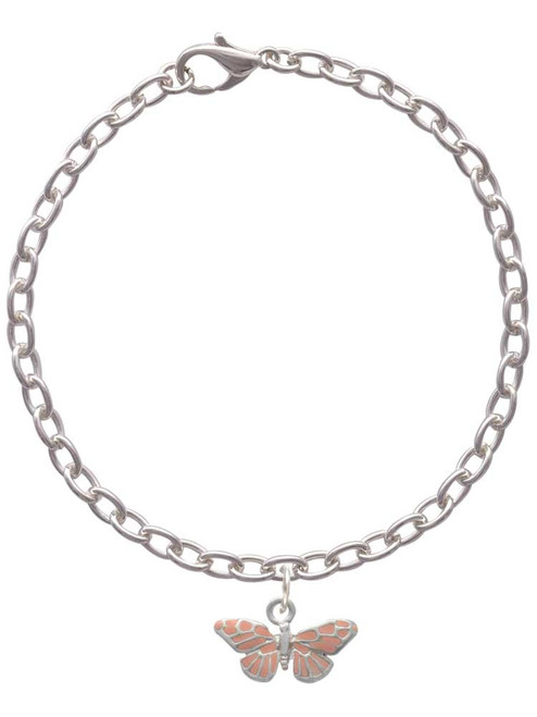 Small Pink Butterfly Charm Bracelet