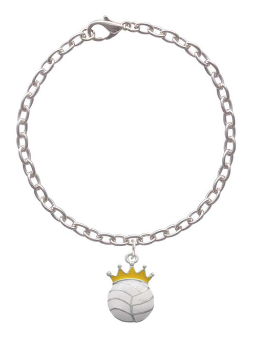 Volleyball - Crown Charm Bracelet